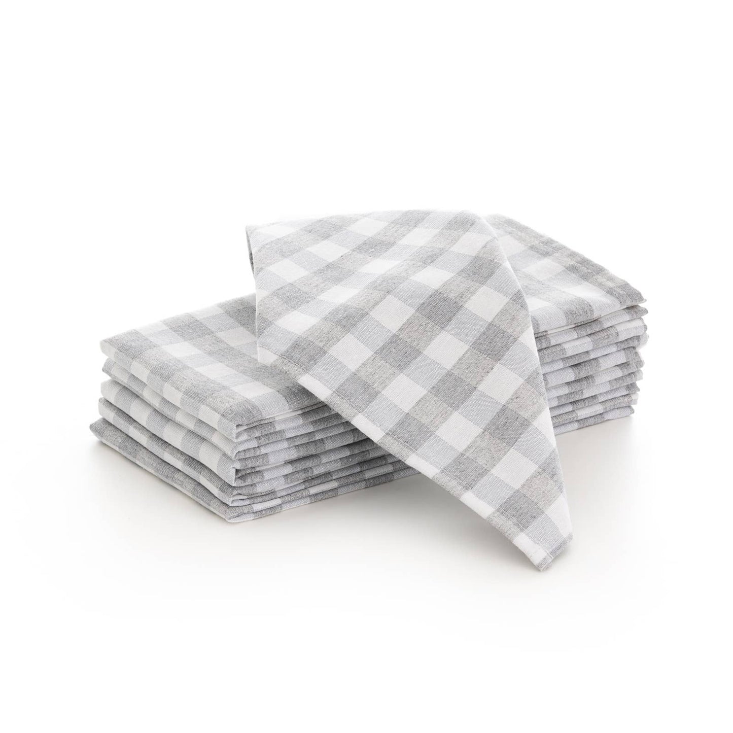 Lot de 6 serviettes de table en coton à carreaux vichy 45x45 cm - bobibeloLot de 6 serviettes de table en coton à carreaux vichy 45x45 cm – Text vintage – bobibelo