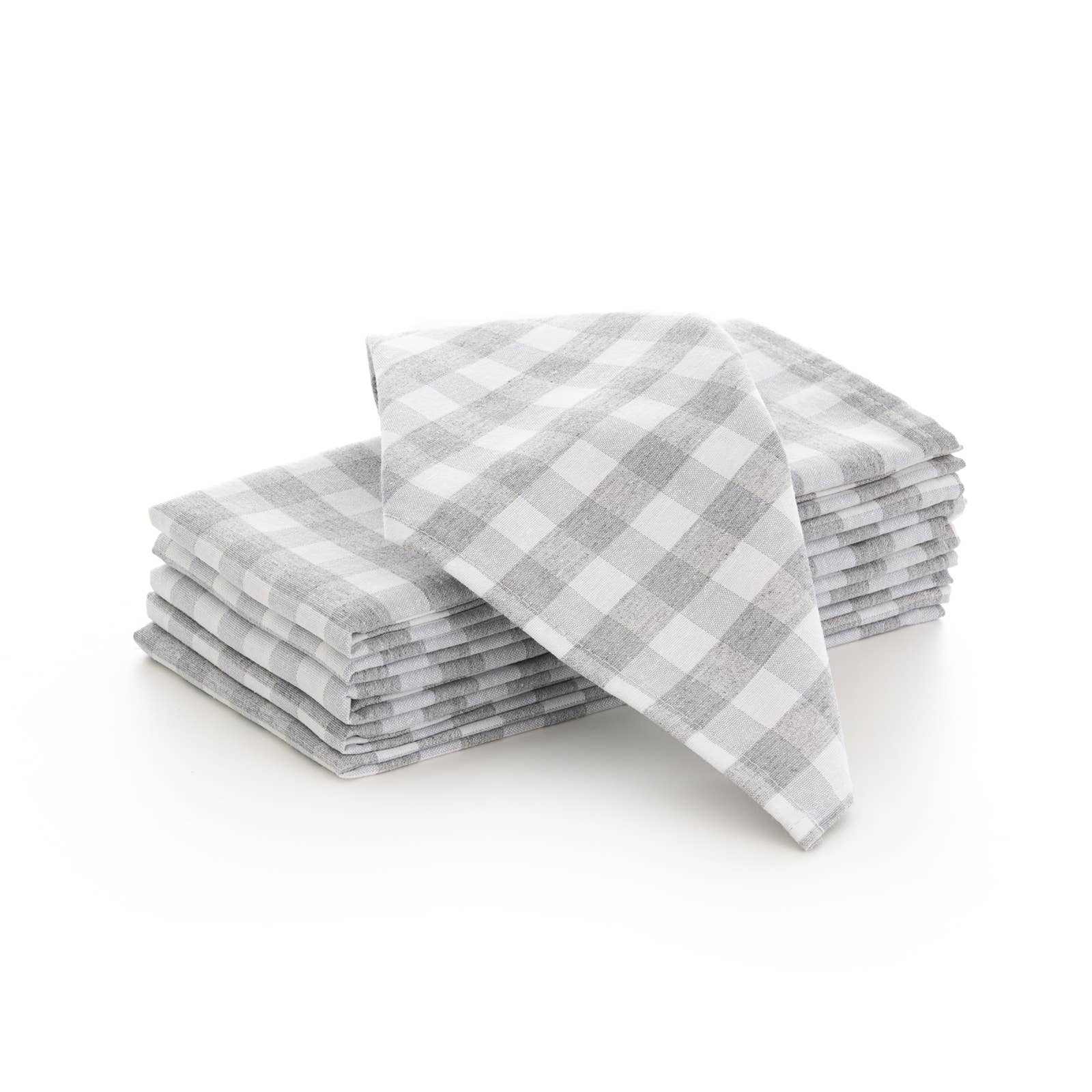 Lot de 6 serviettes de table en coton à carreaux vichy 45x45 cm - bobibeloLot de 6 serviettes de table en coton à carreaux vichy 45x45 cm – Text vintage – bobibelo