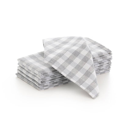 Lot de 6 serviettes de table en coton à carreaux vichy 45x45 cm - bobibeloLot de 6 serviettes de table en coton à carreaux vichy 45x45 cm – Text vintage – bobibelo