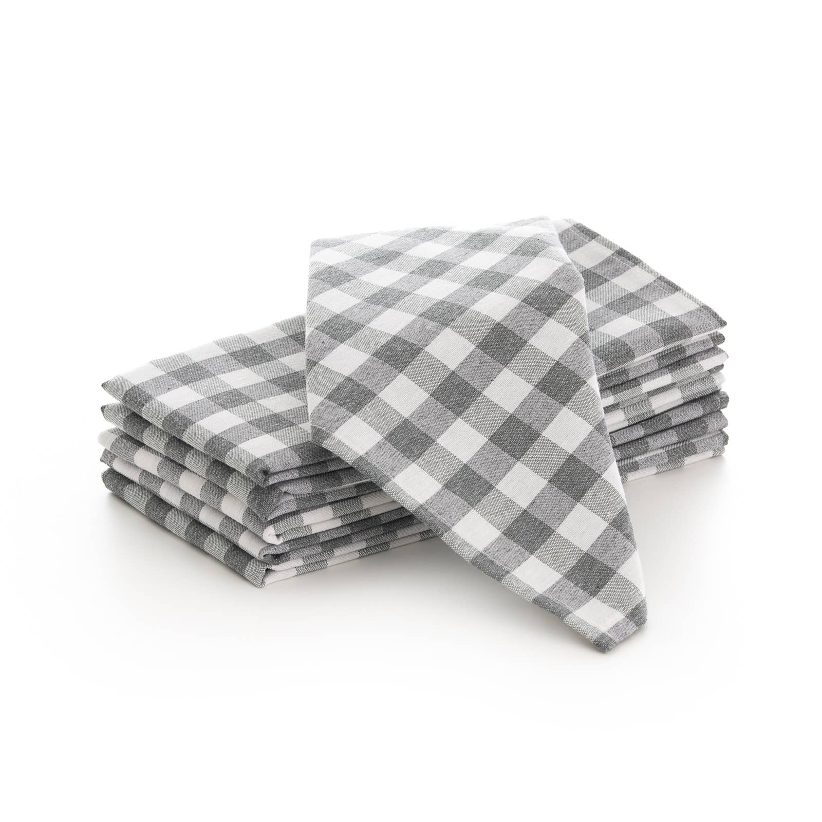 Lot de 6 serviettes de table en coton à carreaux vichy 45x45 cm - bobibeloLot de 6 serviettes de table en coton à carreaux vichy 45x45 cm – Text vintage – bobibelo
