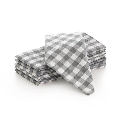 Lot de 6 serviettes de table en coton à carreaux vichy 45x45 cm - bobibeloLot de 6 serviettes de table en coton à carreaux vichy 45x45 cm – Text vintage – bobibelo