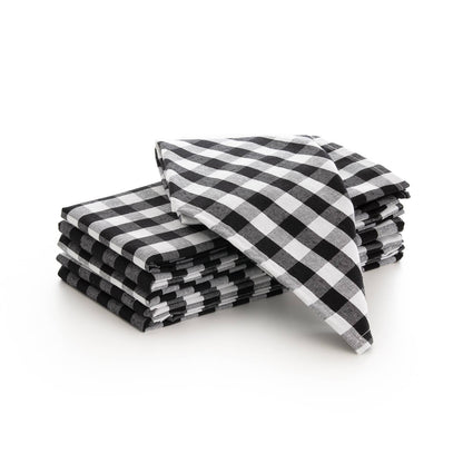 Lot de 6 serviettes de table en coton à carreaux vichy 45x45 cm - bobibeloLot de 6 serviettes de table en coton à carreaux vichy 45x45 cm – Text vintage – bobibelo