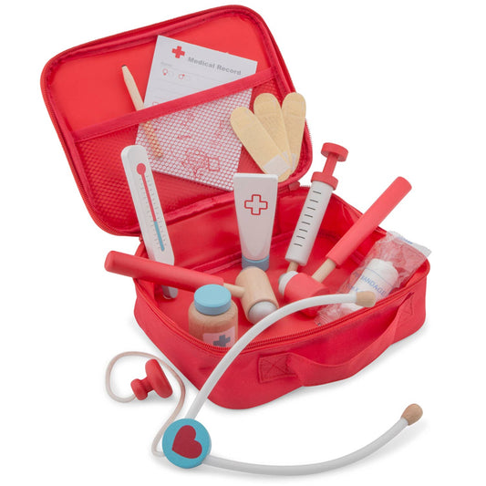 Mallette de docteur en bois pour enfant – Woet - BobibeloMallette de docteur en bois pour enfant – Woet – Petit vintage – Bobibelo