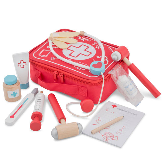 Mallette de docteur en bois pour enfant – Woet - BobibeloMallette de docteur en bois pour enfant – Woet – Petit vintage – Bobibelo