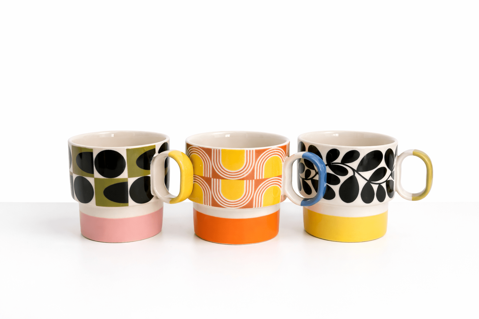 Mug empilable Orla Kiely 275 ml – Tasse céramique design rétro - bobibeloMug empilable Orla Kiely 275 ml – Tasse céramique design rétro – Vaisselle vintage – bobibelo