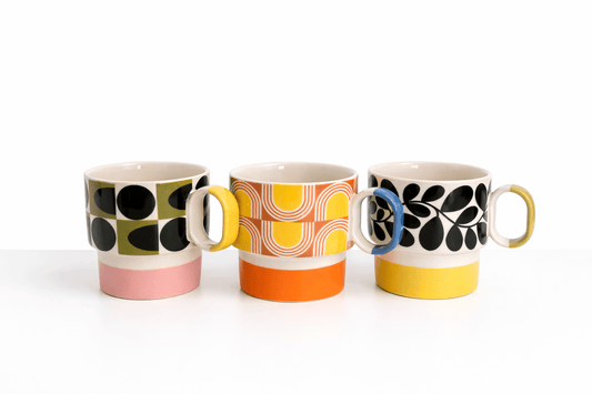 Mug empilable Orla Kiely 275 ml – Tasse céramique design rétro - bobibeloMug empilable Orla Kiely 275 ml – Tasse céramique design rétro – Vaisselle vintage – bobibelo