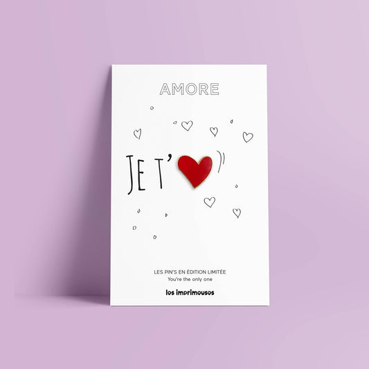 Pin’s Amore - Cœur rouge - bobibeloPin’s Amore - Cœur rouge – SA vintage – bobibelo