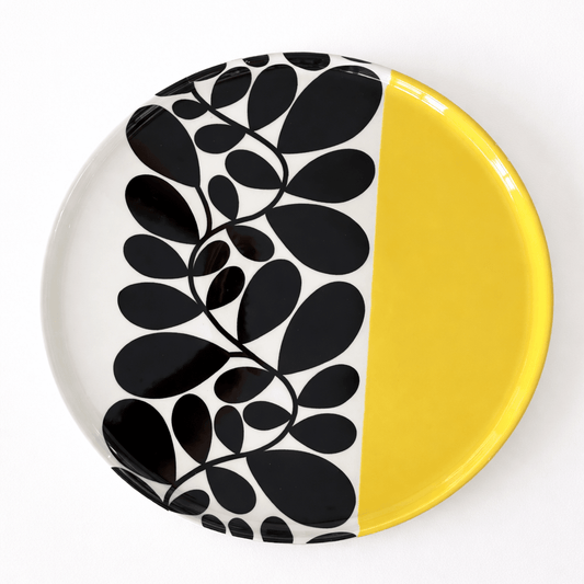 Plateau de service Orla Kiely 31 cm – Plat rond en céramique design rétro sycomore - bobibeloPlateau de service Orla Kiely 31 cm – Plat rond en céramique design rétro sycomore – Vaisselle vintage – bobibelo