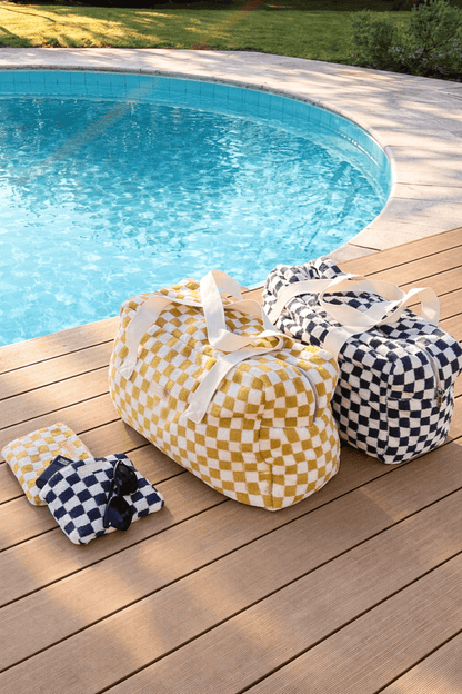 Sac week - end en éponge damier – Cabas souple et léger - bobibeloSac week - end en éponge damier – Cabas souple et léger – SA vintage – bobibelo