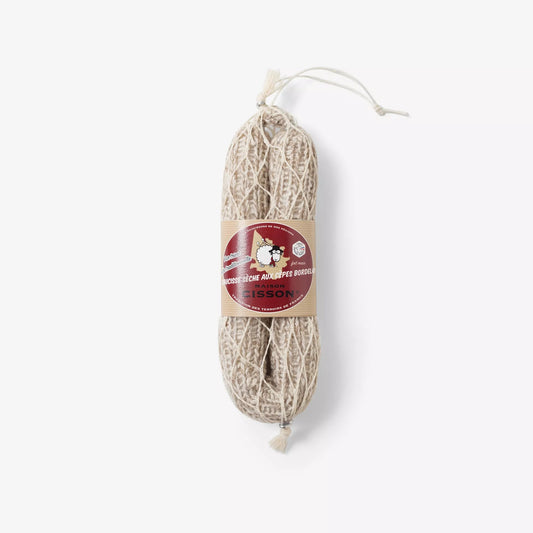 Saucisse sèche aux cèpes bordelais en laine - bobibeloSaucisse sèche aux cèpes bordelais en laine – OD vintage – bobibelo