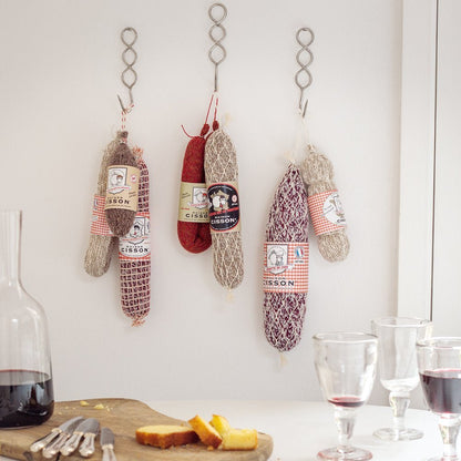 Saucisson sec de montagne en laine – Maison Cisson - bobibeloSaucisson sec de montagne en laine – Maison Cisson – OD vintage – bobibelo