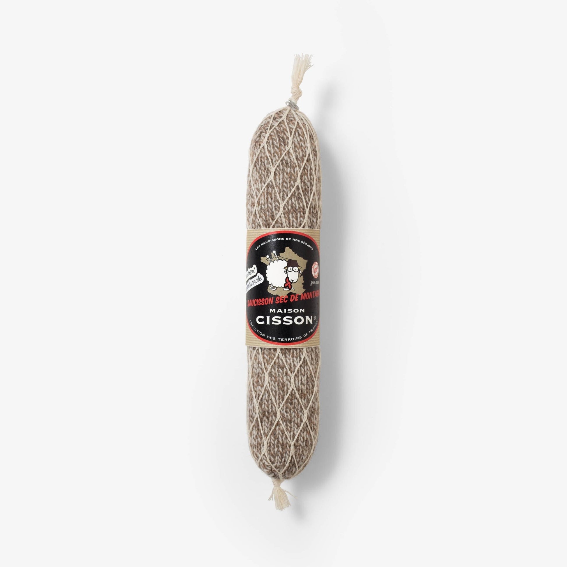 Saucisson sec de montagne en laine – Maison Cisson - bobibeloSaucisson sec de montagne en laine – Maison Cisson – OD vintage – bobibelo