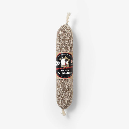 Saucisson sec de montagne en laine – Maison Cisson - bobibeloSaucisson sec de montagne en laine – Maison Cisson – OD vintage – bobibelo