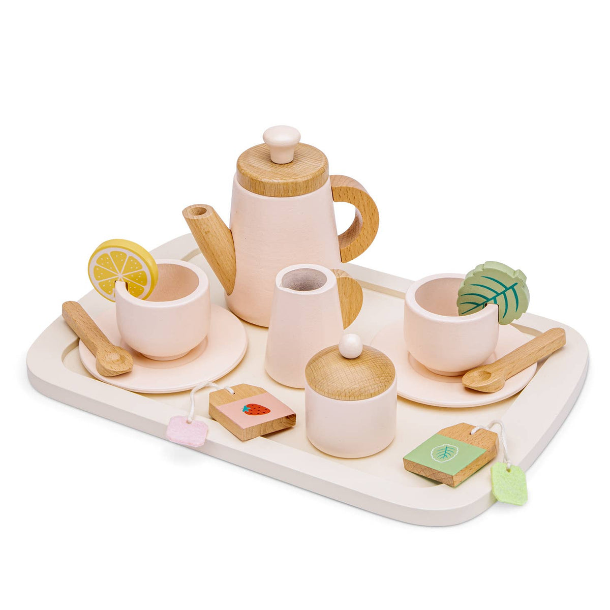 Service à thé en bois avec plateau – Woet - BobibeloService à thé en bois avec plateau – Woet – Petit vintage – Bobibelo