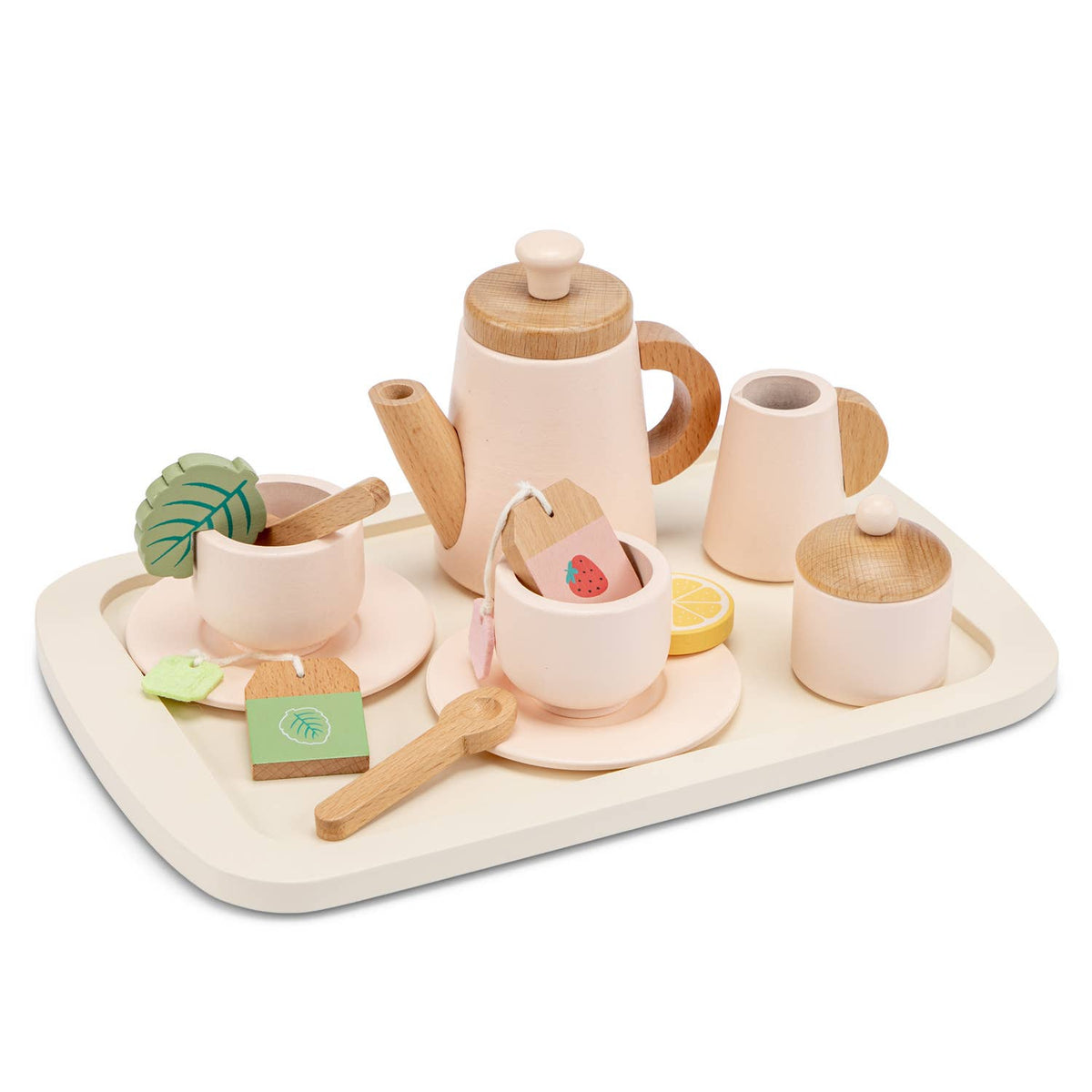 Service à thé en bois avec plateau – Woet - BobibeloService à thé en bois avec plateau – Woet – Petit vintage – Bobibelo