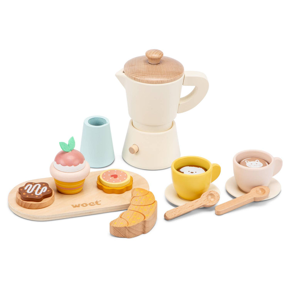 Set café en bois pour enfant avec percolateur – Woet - BobibeloSet café en bois pour enfant avec percolateur – Woet – Petit vintage – Bobibelo