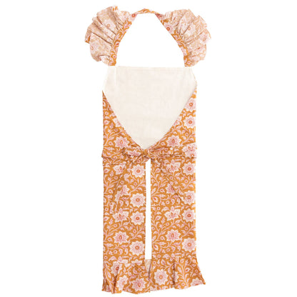 Tablier de cuisine Fleurs indiennes – Poule House - BobibeloTablier de cuisine Fleurs indiennes – Poule House – Text vintage – Bobibelo