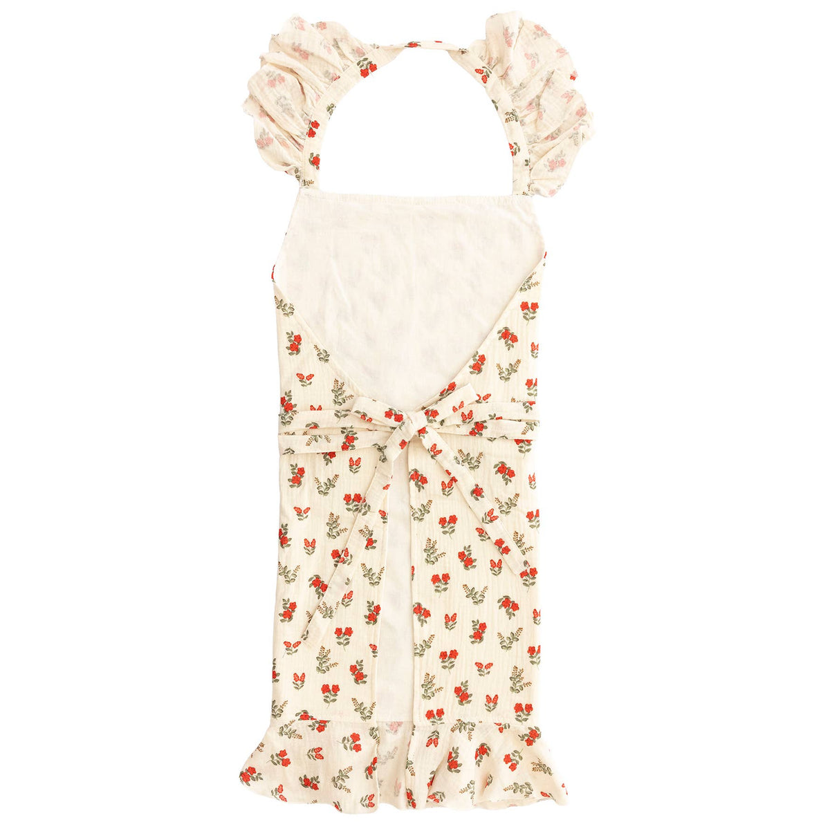Tablier de cuisine Fleurs rouges – Poule House - BobibeloTablier de cuisine Fleurs rouges – Poule House – Text vintage – Bobibelo