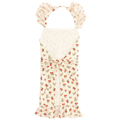 Tablier de cuisine Fleurs rouges – Poule House - BobibeloTablier de cuisine Fleurs rouges – Poule House – Text vintage – Bobibelo