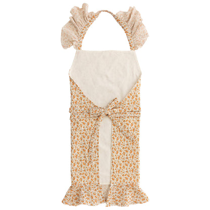 Tablier de cuisine liberty orange - BobibeloTablier de cuisine liberty orange – Text vintage – Bobibelo