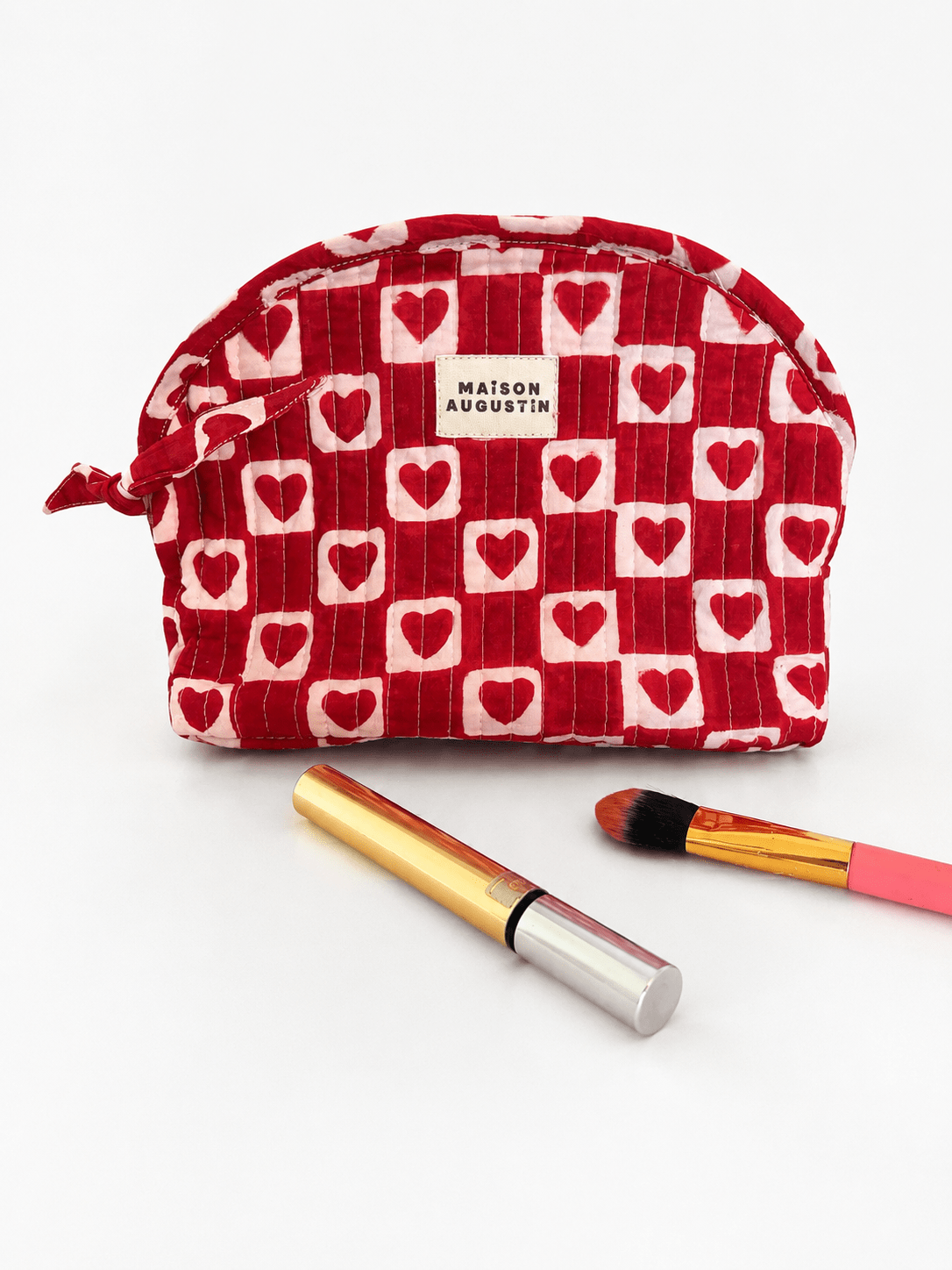 Trousse de maquillage Coeur Rubis – Maison Augustin - bobibeloTrousse de maquillage Coeur Rubis – Maison Augustin – SA vintage – bobibelo