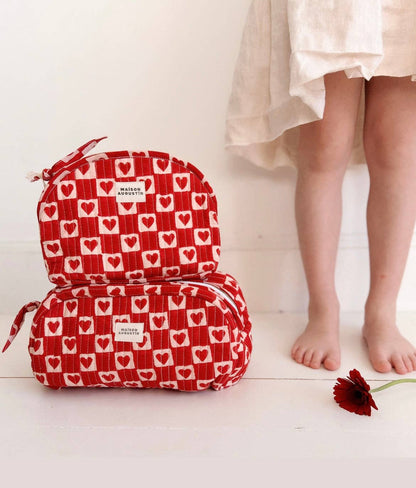 Trousse de maquillage Coeur Rubis – Maison Augustin - bobibeloTrousse de maquillage Coeur Rubis – Maison Augustin – SA vintage – bobibelo