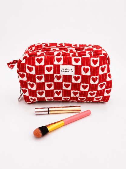 Trousse de toilette Cœur Rubis – Maison Augustin - bobibeloTrousse de toilette Cœur Rubis – Maison Augustin – SA vintage – bobibelo