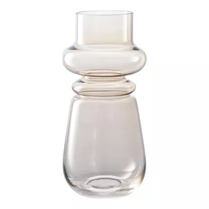 Vase en verre fumé marron – Design vintage Ø17 x 31 cm - bobibeloVase en verre fumé marron – Design vintage Ø17 x 31 cm – OD vintage – bobibelo